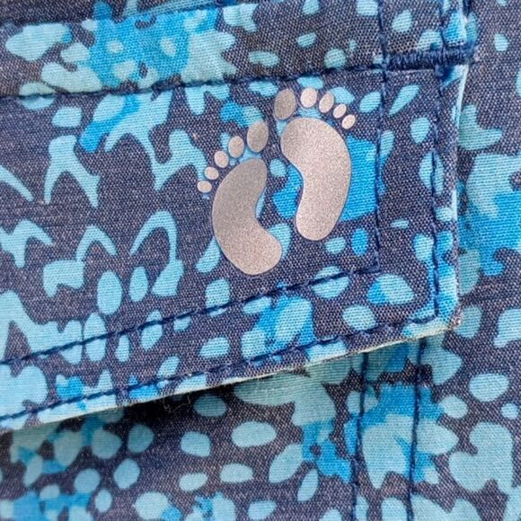 NEW HANG TEN Washed Out Teal/Blue Floral Abstract Men's Swim Boxer Trunks Size 8 - Picture 4 of 7